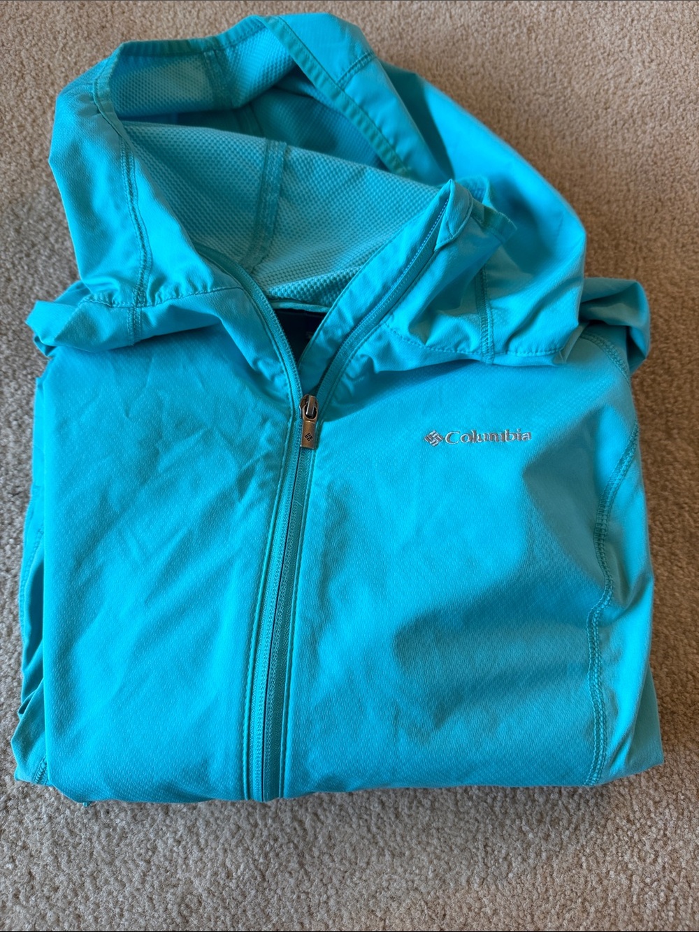 Columbia Women's Bright Teal Full-Zip Hooded Jacket